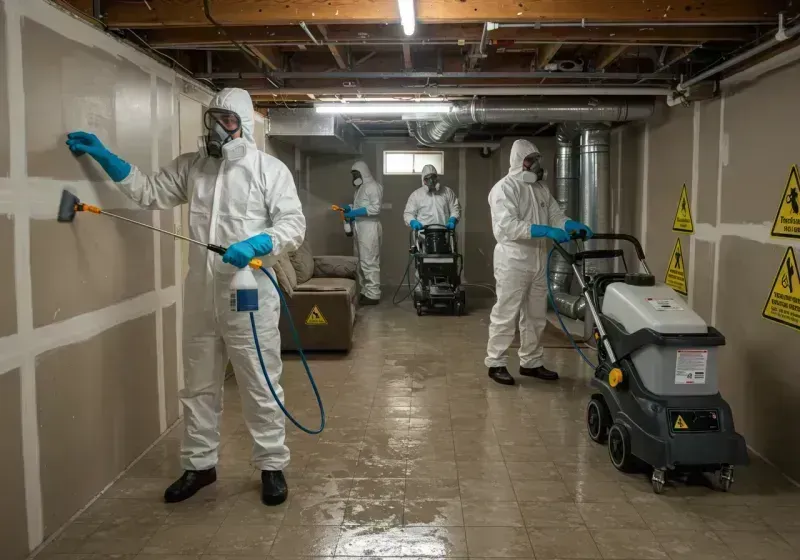 Basement Moisture Removal and Structural Drying process in Walla Walla East, WA